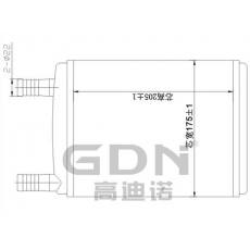 GDN.7.LA.014H-40 拉達(dá) 暖風(fēng)機(jī)水箱